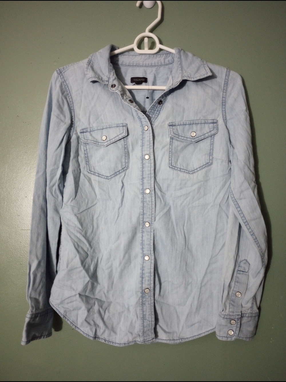 Talbots Light Blue Denim Button-up